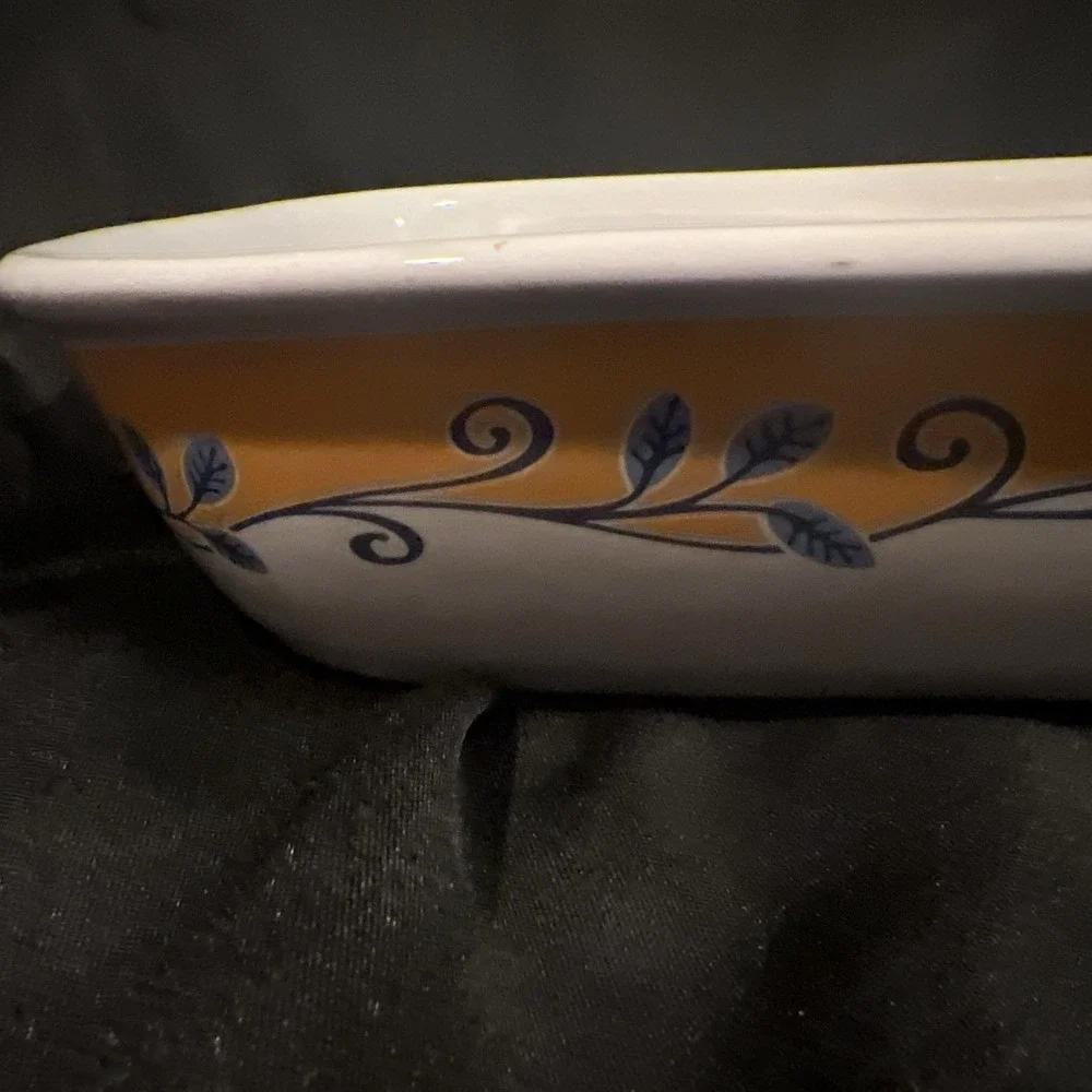 Vtg Corelle Coordinates Casa Flora Stoneware Baking Lasagna Pan Roaster‎ 9